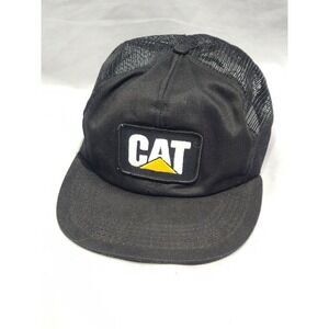 Vintage CAT Patch Hat Cap Caterpillar Snap‎ Back Tonkin Construction Workwear